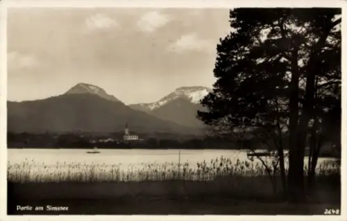 Ak Simssee Stephanskirchen Oberbayern, Gesamtansicht