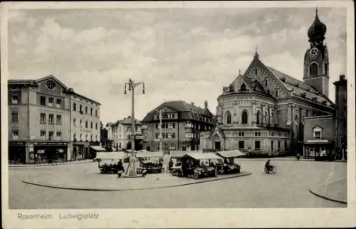 Ak Rosenheim Oberbayern, Ludwigsplatz