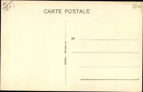 Ak Elsass Bas Rhin, Teilansicht, Traubenlese