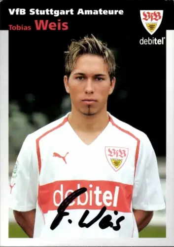 Autogrammkarte Fußballer Tobias Weis, VfB Stuttgart, Autogramm