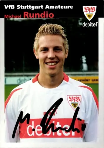 Autogrammkarte Fußballer Michael Rundio, VfB Stuttgart, Autogramm