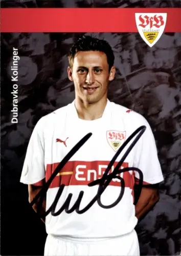 Autogrammkarte Fußballer Dubravko Kolinger, VfB Stuttgart, Autogramm