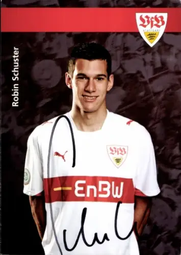Autogrammkarte Fußballer Robin Schuster, VfB Stuttgart, Autogramm