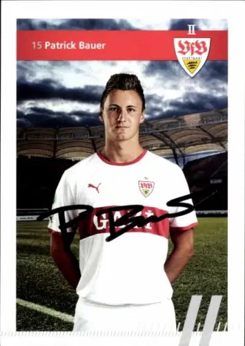 Autogrammkarte Fußballer Patrick Bauer, VfB Stuttgart, Autogramm