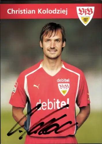 Autogrammkarte Konditions- und Rehatrainer Christian Kolodziej, VFB Stuttgart, Autogramm