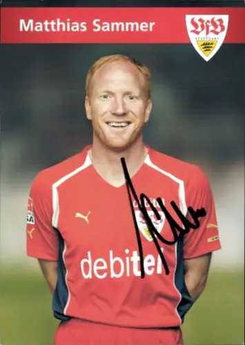 Autogrammkarte Fußballer Matthias Sammer, VfB Stuttgart, Autogramm