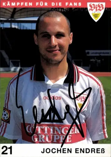 Autogrammkarte Fußballer Jochen Endreß, VfB Stuttgart, Autogramm