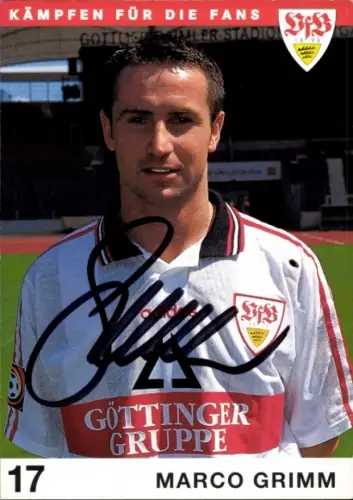 Autogrammkarte Fußballer Marco Grimm, VfB Stuttgart, Autogramm