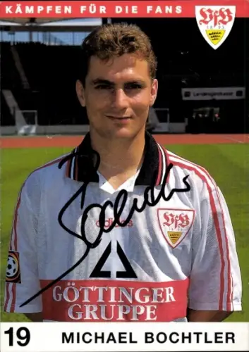 Autogrammkarte Fußballer Michael Bochtler, VfB Stuttgart, Autogramm