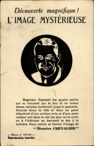 Vexier Ak Schauspieler Maurice Chevalier, Portrait