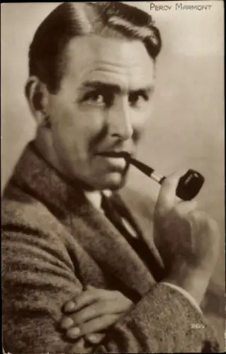 Ak Schauspieler Percy Marmont, Pfeife, Portrait