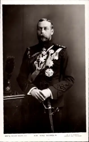 Ak König Georg V. von England, King George V, Portrait