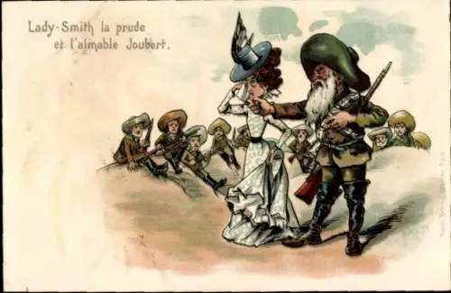 Litho Südafrika, Battle of Ladysmith 1899, Petrus Jacobus Joubert, Lady-Smith la prude, Burenkrieg