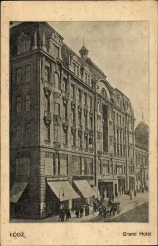 Ak Łódź Lodz Lodsch Polen, Grand Hotel