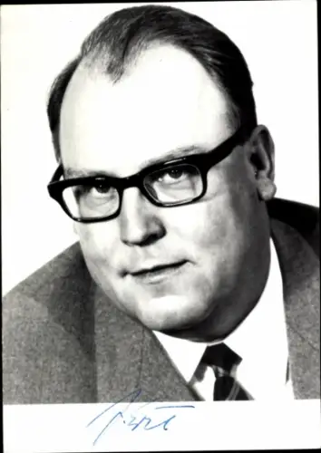 Foto Politiker Josef Ertl, Portrait, Autogramm