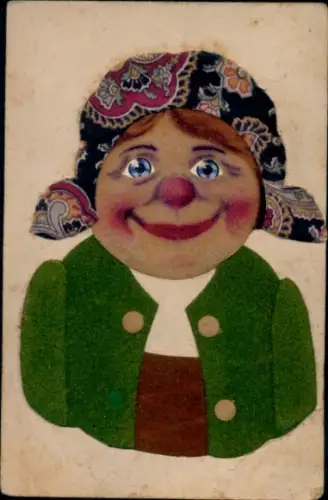 Material Ak Frauenporträt, Kopftuch