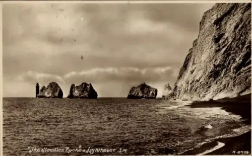 Ak Isle of Wight England, Neddles Rocks Lighthouse