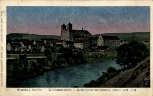 Luna Ak Bardo Śląskie Wartha Schlesien, Wallfahrtskirche, Redemptoristenkloster
