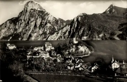 Ak Traunkirchen am Traunsee Oberösterreich,  Traunstein, Berge, See,  