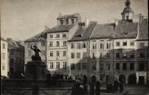 Ak Warszawa Warschau Polen, Alter Marktplatz