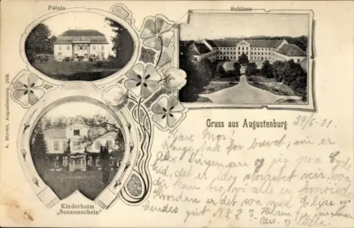 Ak Augustenborg Augustenburg Sønderborg Sönderborg Dänemark, Palais, Schloss, Kinderheim Sonnensc