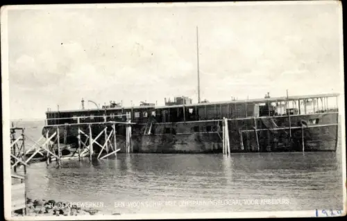 Ak Niederlande, Zuiderzee Works, ein Hausboot