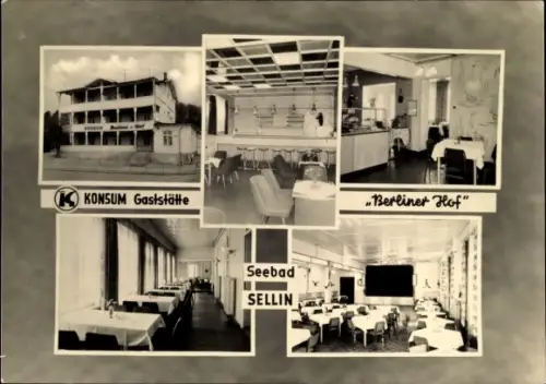 Ak Ostseebad Sellin auf Rügen, Konsum Gaststätte Berliner Hof