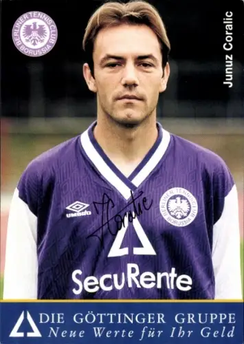 Autogrammkarte Fußballer Junuz Coralic, Tennis Borussia Berlin, Autogramm