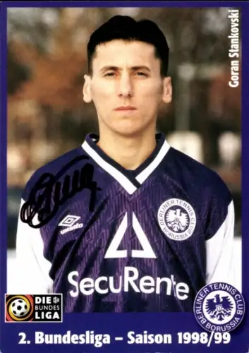 Autogrammkarte Fußballer Goran Stankovski, Tennis Borussia Berlin, Autogramm