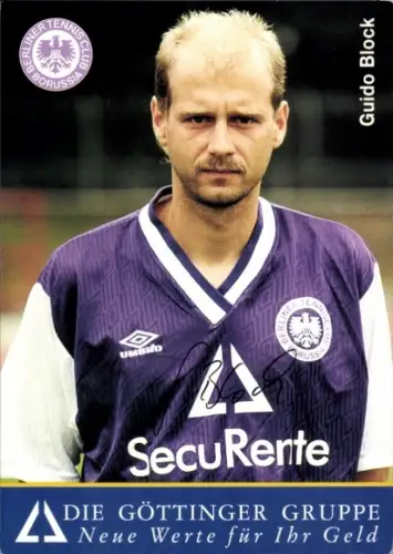Autogrammkarte Fußballer Guido Block, Tennis Borussia Berlin, Autogramm