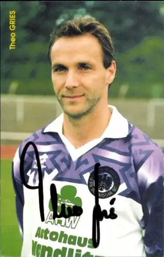 Autogrammkarte Fußballer Theo Gries, Tennis Borussia Berlin, Autogramm