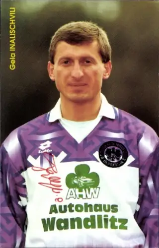 Autogrammkarte Fußballer Gela Inalischvili, Tennis Borussia Berlin, Autogramm