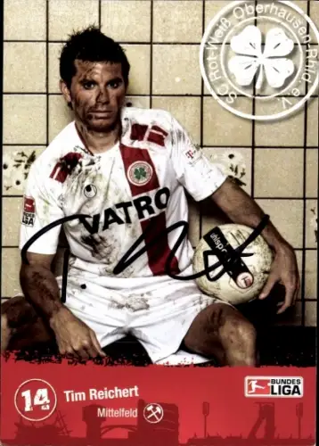 Autogrammkarte Fußballer Tim Reichert, SC Rot Weiß Oberhausen, Autogramm