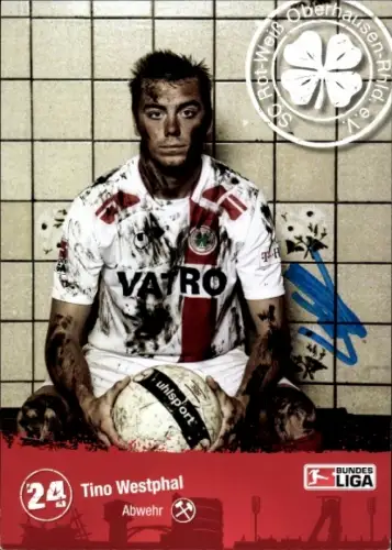 Autogrammkarte Fußballer Tino Westphal, SC Rot Weiß Oberhausen, Autogramm