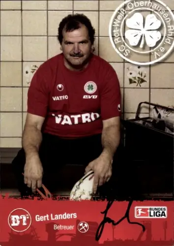 Autogrammkarte Betreuer Gert Landers, SC Rot Weiß Oberhausen, Autogramm