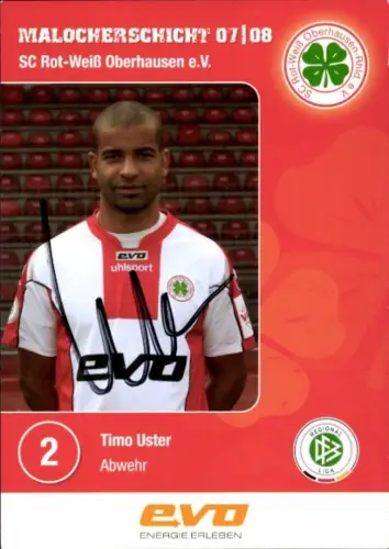 Autogrammkarte Fußballer Timo Uster, SC Rot Weiß Oberhausen, Autogramm