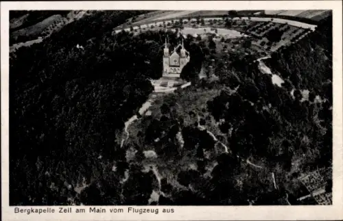 Ak Zeil am Main Unterfranken, Bergkapelle  Luftaufnahme, Bäume, Landschaft
