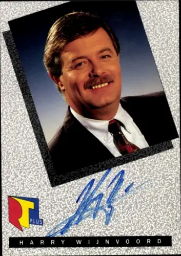 Autogrammkarte Moderator Harry Wijnvoord, Portrait, Autogramm, RTL Plus
