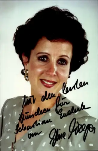 Foto Autogrammkarte Moderatorin Elisa Georg, Portrait, Autogramm