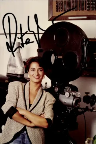 Foto Autogrammkarte Journalistin Rita Werner, Portrait, Autogramm