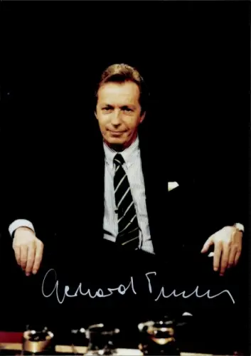 Foto Autogrammkarte Journalist Gerhard Fuchs, Portrait, Autogramm