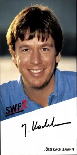 Autogrammkarte Moderator Jörg Kachelmann, Portrait, Autogramm