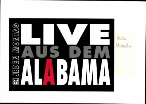 Autogrammkarte Journalistin und Moderatorin Michaela Haas, Portrait, Autogramm