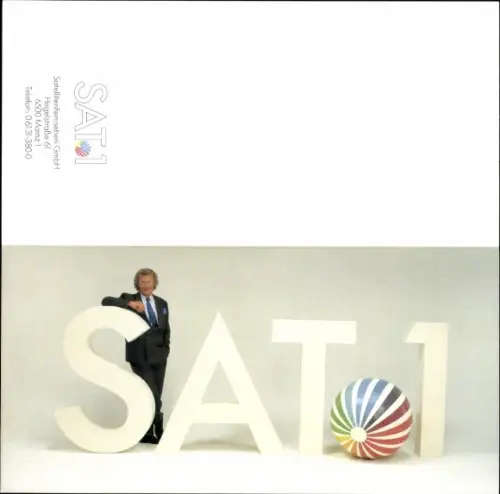 Autogrammkarte Moderator Hans Hermann Gockel, Portrait, Autogramm