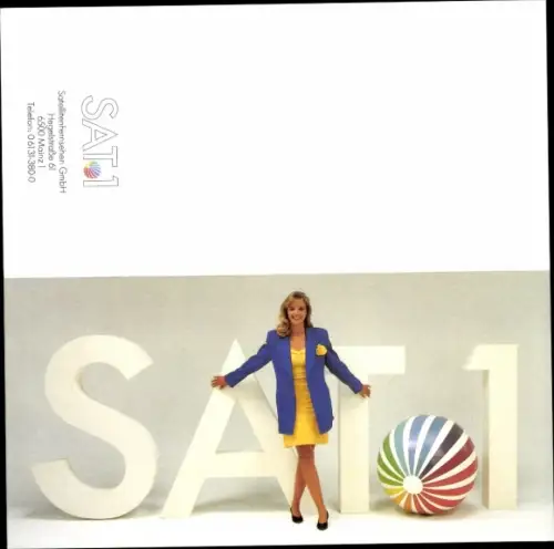 Autogrammkarte Moderatorin Susanne Kripp, Portrait, Autogramm