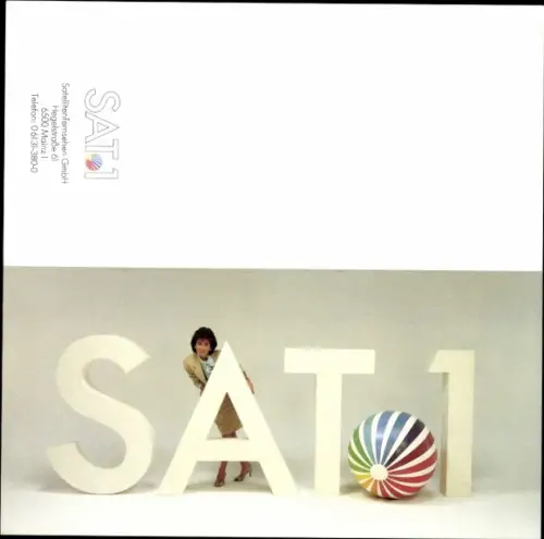 Autogrammkarte Moderatorin Andrea Scherell, Portrait, Autogramm