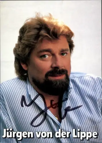 Ak Musiker und Komiker Jürgen von der Lippe, Portrait, Autogramm