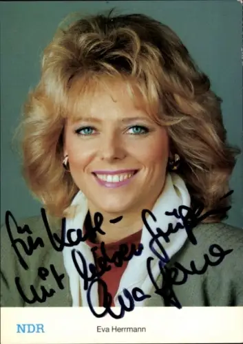 Ak Moderatorin Eva Herrmann, Portrait, Autogramm