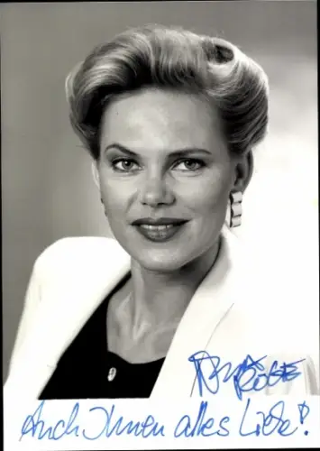 Ak Schauspielerin Nina Ruge, Portrait, Autogramm