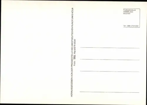 Autogrammkarte Moderator Reinhard Münchenhagen, Portrait, Autogramm